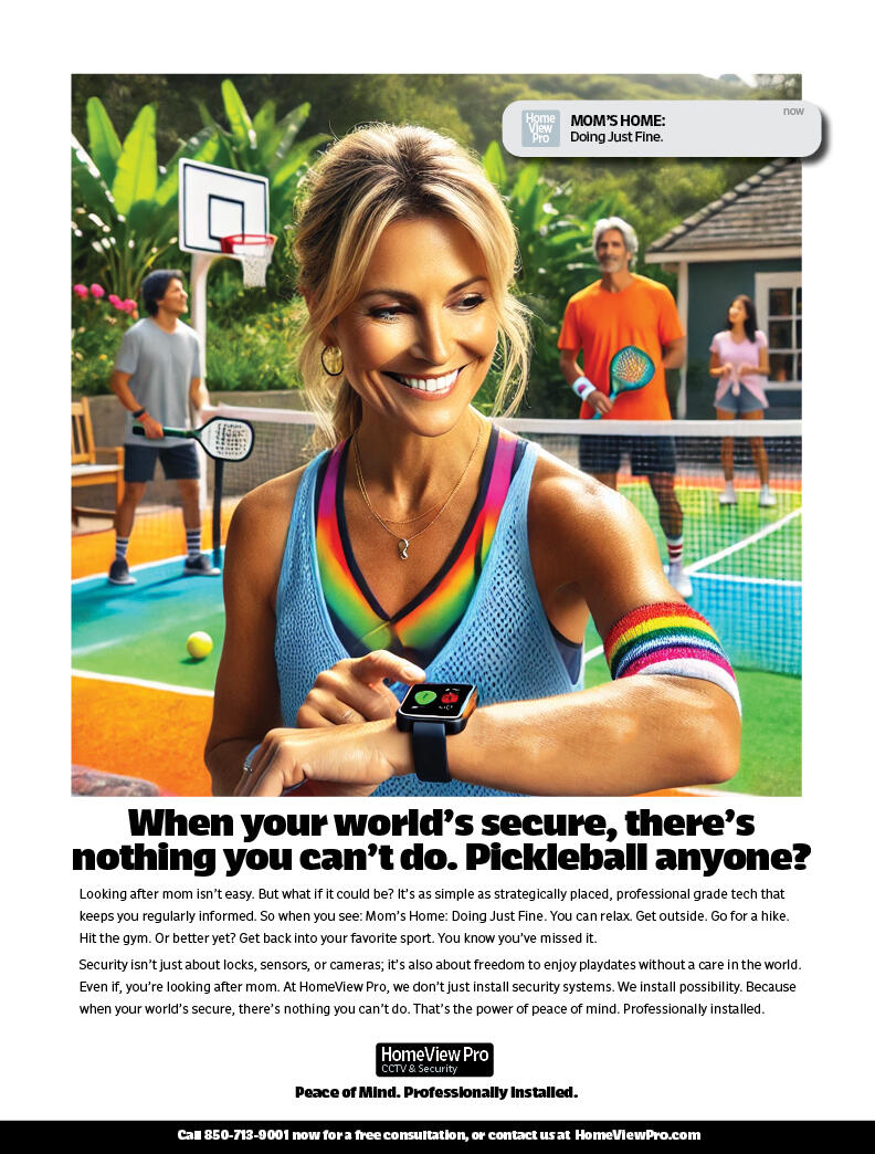 HomeView Security Pickleball Ad