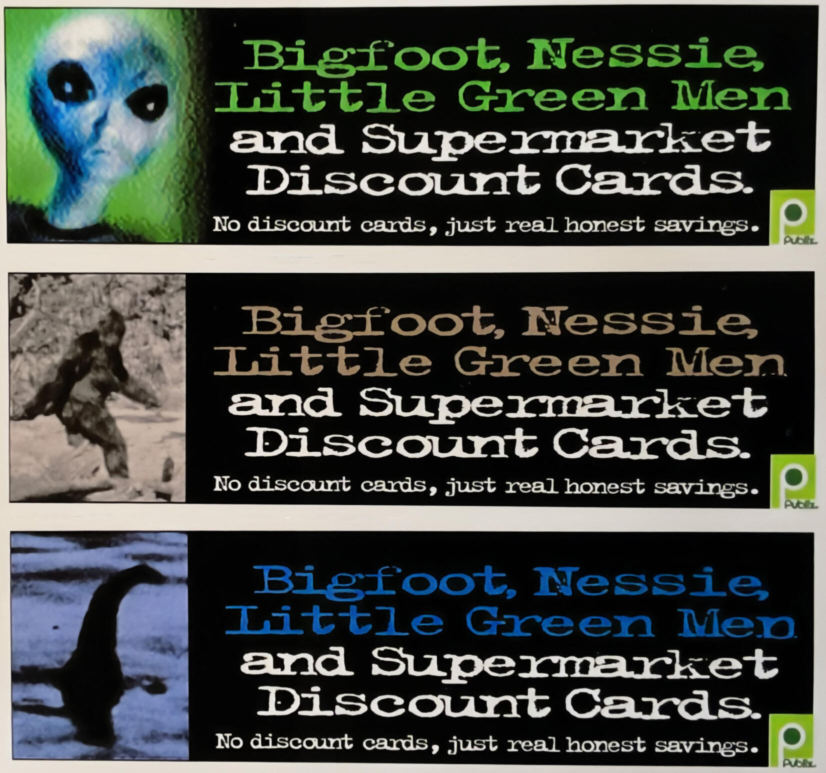 Myth of Supermarket Discount Cards Outdoor Boards Rough Comps (Little Green Men Ran in Atlanta)